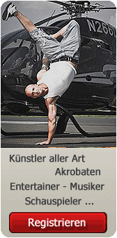 Hier knnen sich Knstler aller Art wie Akrobaten, Zauberer, Moderatoren sowie Musiker, Sngerinnen und Snger kostenlos anmelden.